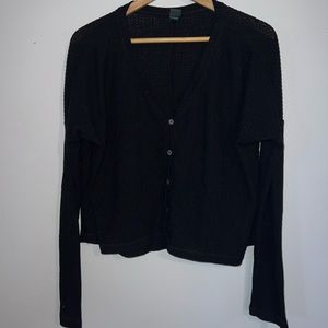 Button up waffle long sleeve
